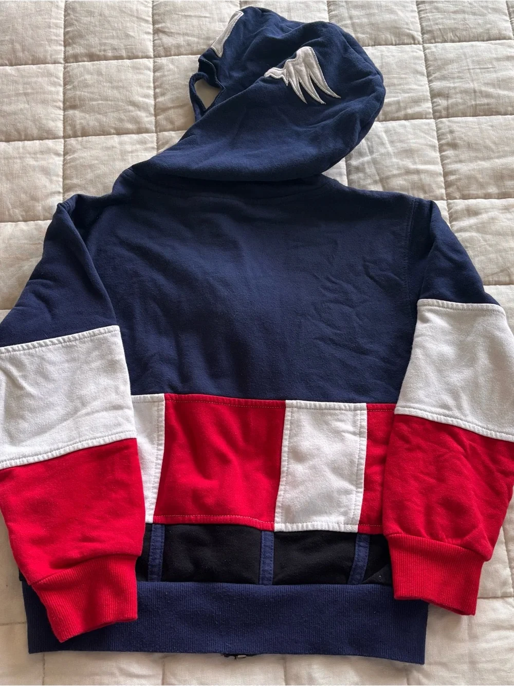 Marvel Captain America Navy Red White Star Zip-Up Hoodie - Picture 4 of 4